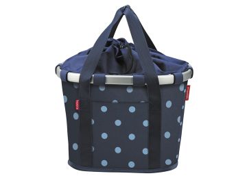 KLICKFIX Bikebasket Mixed Dots blue